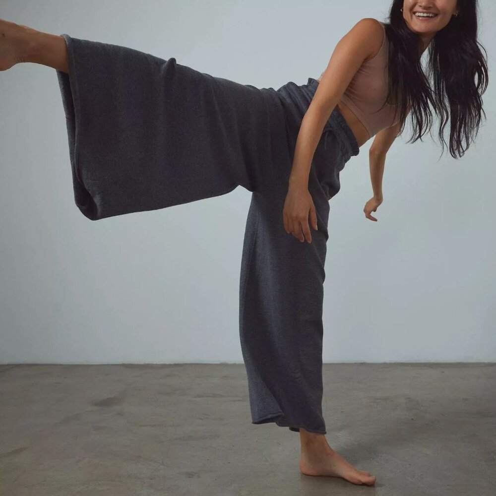 LUNYA COZY COTTON SILK RELAXED WIDE LEG LOUNGEWEAR PANT - NEW